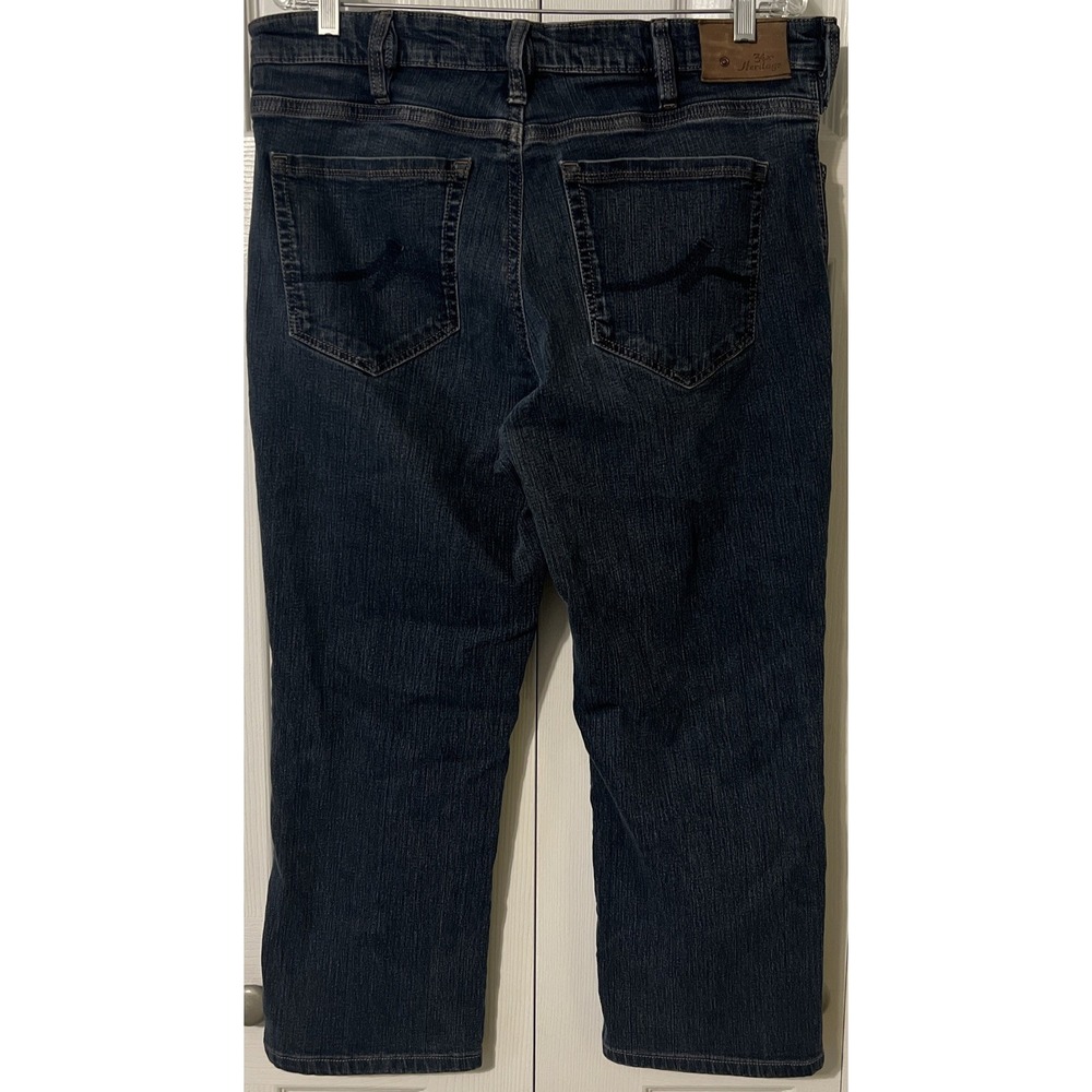 34 Heritage Charisma Dark Wash Straight Leg‎ Stretch Blue Jeans Size 38x26 - Picture 11 of 11